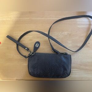 Elegant Grey/black Textured Women's Bag